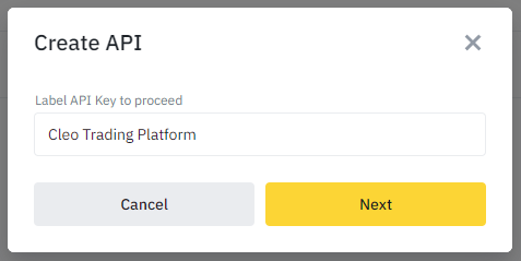 Binance create API key visual