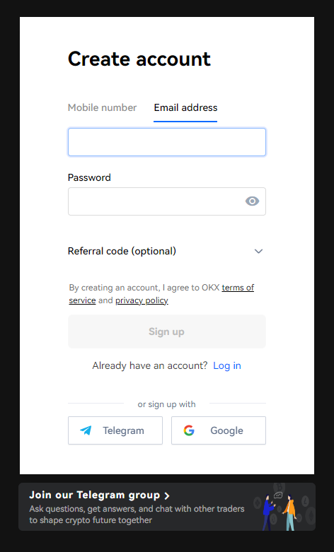 How to Create OKX account