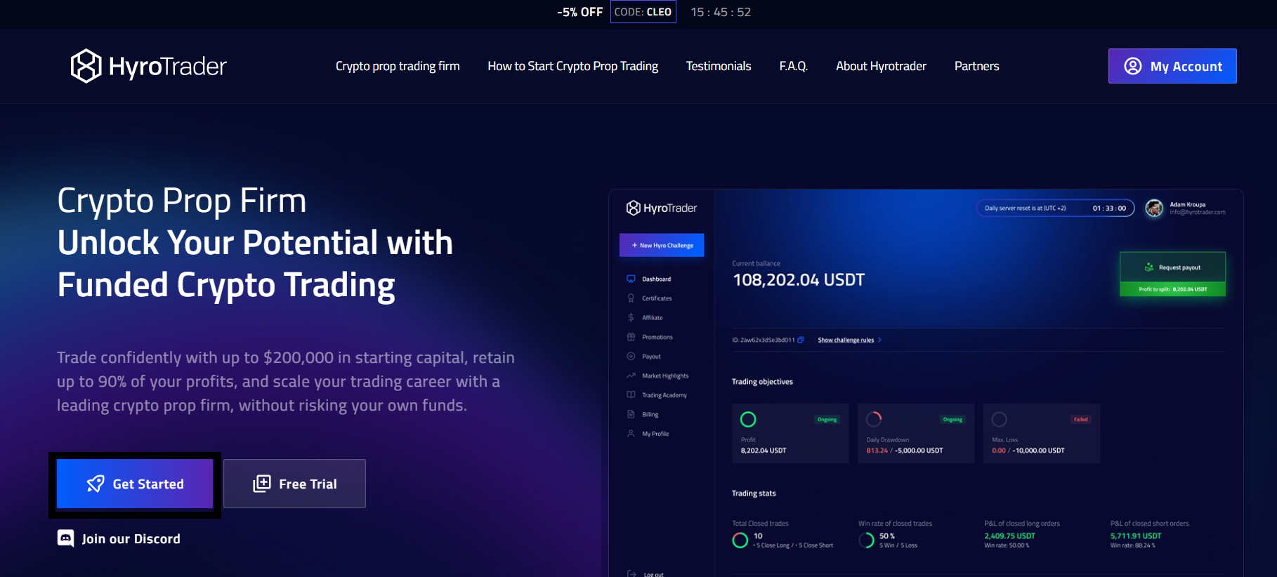 HyroTrader Discount code