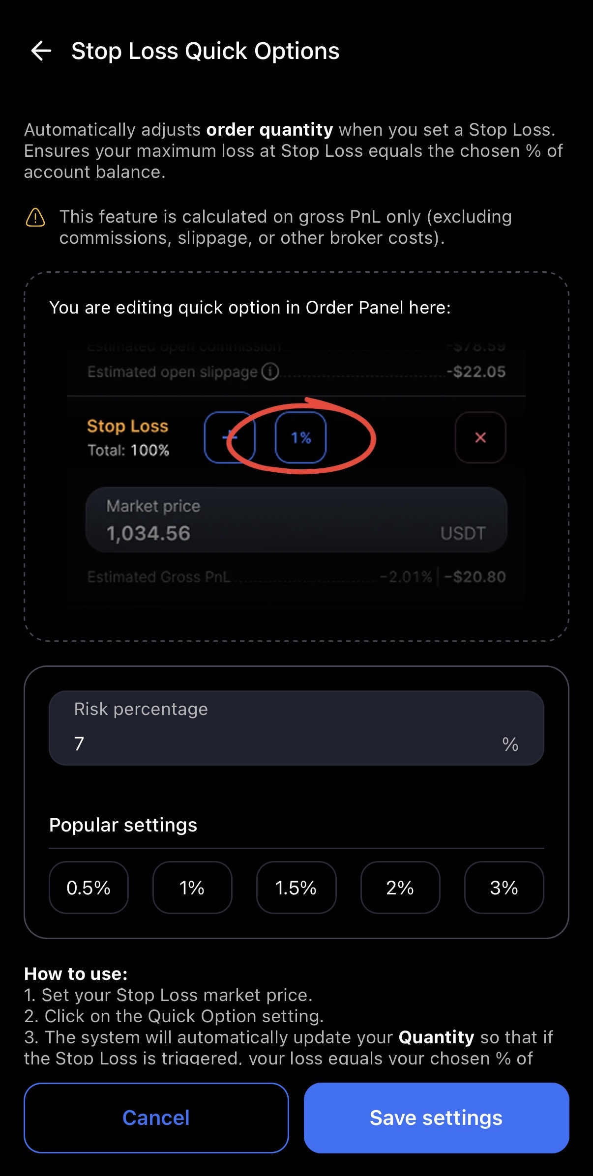 Setting Quick Actions on cleo mobile app